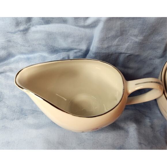 Cherry Blossom Fine China 1057 Sugar Bowl Creamer Pitcher MCM 1950s-L - Picture 7 of 9